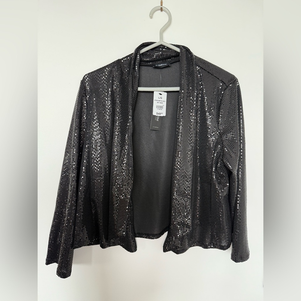 Le Chateau sequin black blazer size Large